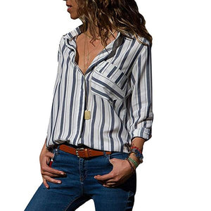 Multi Color Stripe Printed Long Sleeve Shirts