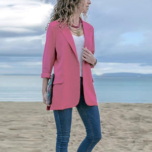 Fashion Lapel Long Sleeve Pocket Jacket