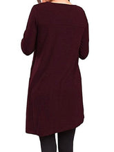 Load image into Gallery viewer, Round Neck  Single Breasted  Plain Shift Dress