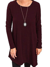 Load image into Gallery viewer, Round Neck  Single Breasted  Plain Shift Dress