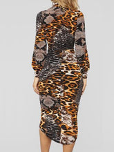 Load image into Gallery viewer, Deep V-Neck  Animal Printed Bodycon Dress