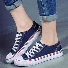 Load image into Gallery viewer, Plain  Flat  Criss Cross  Round Toe  Casual Sneakers