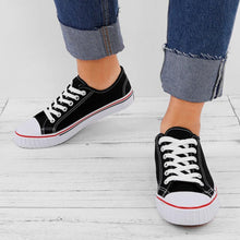 Load image into Gallery viewer, Plain  Flat  Criss Cross  Round Toe  Casual Sneakers