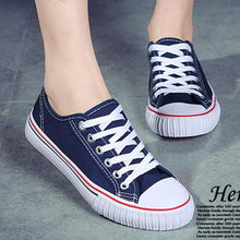 Load image into Gallery viewer, Plain  Flat  Criss Cross  Round Toe  Casual Sneakers