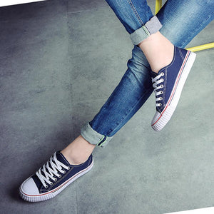 Plain  Flat  Criss Cross  Round Toe  Casual Sneakers