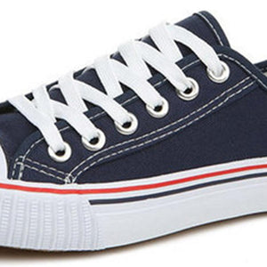 Plain  Flat  Criss Cross  Round Toe  Casual Sneakers