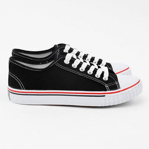 Plain  Flat  Criss Cross  Round Toe  Casual Sneakers