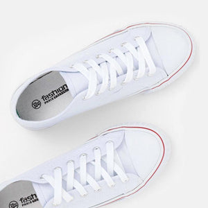 Plain  Flat  Criss Cross  Round Toe  Casual Sneakers