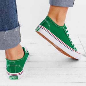 Plain  Flat  Criss Cross  Round Toe  Casual Sneakers