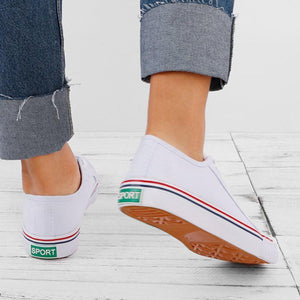 Plain  Flat  Criss Cross  Round Toe  Casual Sneakers