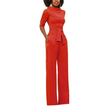 Load image into Gallery viewer, Sexy Round Neck Pure Colour Jumpsuits