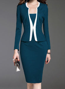 Shawl Collar  Single Breasted  Decorative Button  Colouring Bodycon Dress