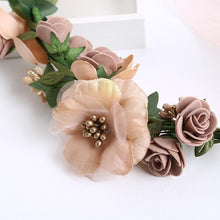 Load image into Gallery viewer, Maternity Flower Crown Wreath Brown Headband For Photography