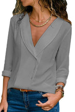 Load image into Gallery viewer, V Neck  Single Breasted  Plain  Blouses