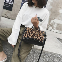 Load image into Gallery viewer, Leopard Print Plush Versatile Handbag With Single Shoulder Messenger Bag