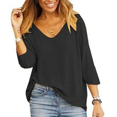 V Neck  Plain T-Shirts