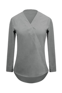 V Neck  Plain  Blouses