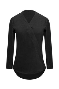 V Neck  Plain  Blouses