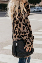 Load image into Gallery viewer, Collarless  Flap Pocket  Leopard Printed Cardigans