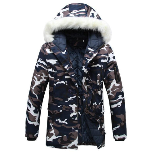 Thick Camouflage Jacket Men Overcoat