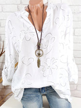 Load image into Gallery viewer, V Neck  Loose Fitting  Print Blouses