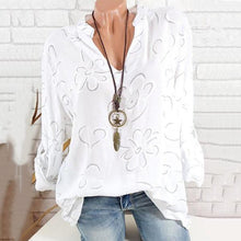 Load image into Gallery viewer, V Neck  Loose Fitting  Print Blouses