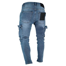 Load image into Gallery viewer, Casual Street Style Cool Hole Jeans Packets Pants