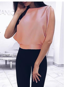 Fashionable Sexy  Backless Blouse With A Bow On The Back