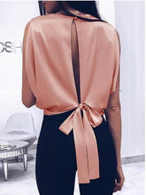 Load image into Gallery viewer, Fashionable Sexy  Backless Blouse With A Bow On The Back