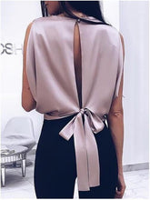 Load image into Gallery viewer, Fashionable Sexy  Backless Blouse With A Bow On The Back