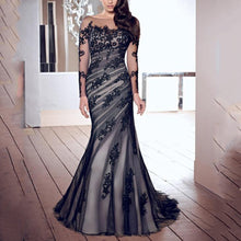 Load image into Gallery viewer, Fashion Lace Gauze Slim Fishtail Evening Dress