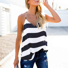 Load image into Gallery viewer, Casual Sexy V Neck Strips Vest Blouse