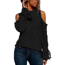 Load image into Gallery viewer, Round Leader Neck Band With Long Sleeves And Shoulder Drop T-Shirt