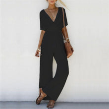 Load image into Gallery viewer, Stylish Crossed Deep V Jumpsuit