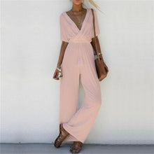 Load image into Gallery viewer, Stylish Crossed Deep V Jumpsuit