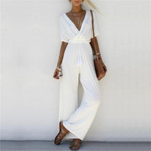 Load image into Gallery viewer, Stylish Crossed Deep V Jumpsuit