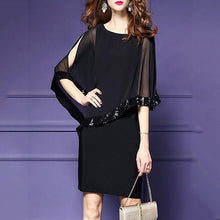 Load image into Gallery viewer, Round Neck  Glitter  Raglan Sleeve Bodycon Dress