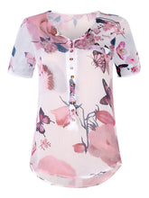 Load image into Gallery viewer, V Neck  Loose Fitting  Print Blouses