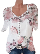 Load image into Gallery viewer, V Neck  Loose Fitting  Print Blouses