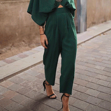 Load image into Gallery viewer, 2019 Vintage Fashion Casual Plain Falbala Jumpsuit