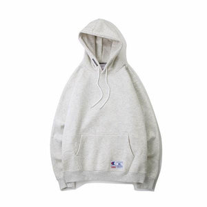 Fashion Street Solid Color Loose Hoodie