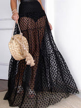 Load image into Gallery viewer, Fashion Polka Dot Splicing See-Through Maxi Dresses