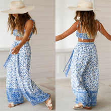 Load image into Gallery viewer, Sexy Off Shoulder Floral Printed Two Piece Suit Jumpsuit