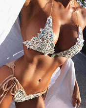 Load image into Gallery viewer, Beaded Strapless Backless Sexy Bikini