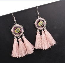 Load image into Gallery viewer, Bohemian Hollow Tassel Earrings Retro Creative Alloy Earrings