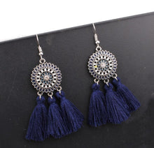 Load image into Gallery viewer, Bohemian Hollow Tassel Earrings Retro Creative Alloy Earrings