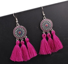 Load image into Gallery viewer, Bohemian Hollow Tassel Earrings Retro Creative Alloy Earrings