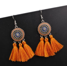 Load image into Gallery viewer, Bohemian Hollow Tassel Earrings Retro Creative Alloy Earrings