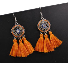 Load image into Gallery viewer, Bohemian Hollow Tassel Earrings Retro Creative Alloy Earrings