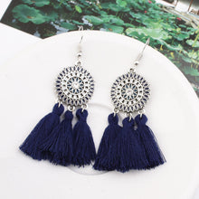 Load image into Gallery viewer, Bohemian Hollow Tassel Earrings Retro Creative Alloy Earrings